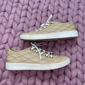 DKNY Beige Leather Sneakers
